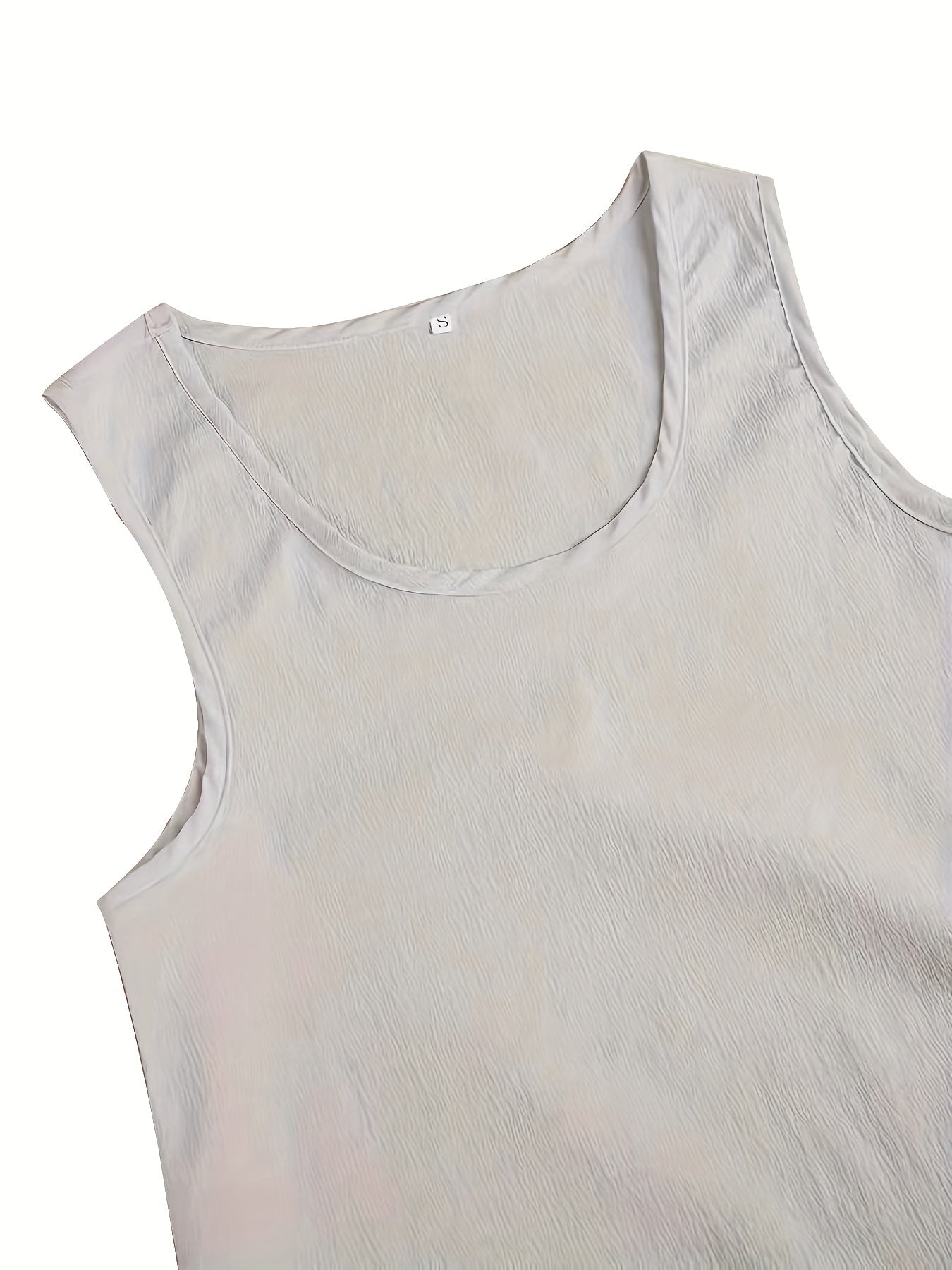 Solid Matching Two-piece Set, Casual Sleeveless Tank Top & Loose Pants Outfits, Women's Clothing