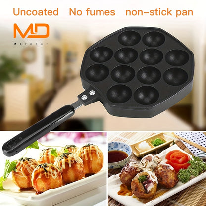 1pc Non-Stick Takoyaki Frying Pan Perfect For Home And Restaurant Use, Ideal For Making Octopus Balls, Shrimp Molds, And Other Snacks, Kitchen Must-Have