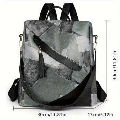 Women's Large Capacity Backpack - Anti-Theft Backpack with Zipper Closure, Adjustable Shoulder & Strap, Tassel Accent - for Travel, Work,, Everyday Commute - Secure Laptop compartment - Black Backpack for Women, Backpack for