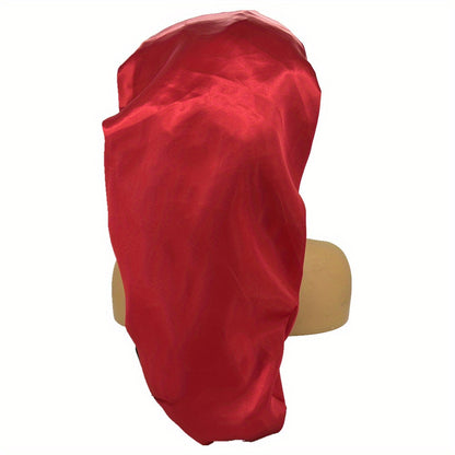 Silky Long Bonnet For Sleeping Solid Color Night Cap For Women Hair Care Tools For Sleeping In Overnight
