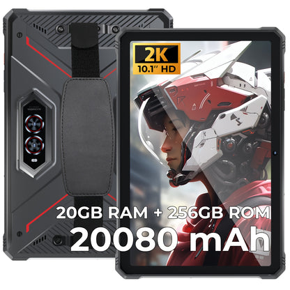 HOTWAV R9 Pro 11inch 2K FHD+Display Tablet, Android 14, 20080mAh 20GB (6GB+14GB Expandable)+256GB (2TB TF) Outdoor Tablet, 64MP Rear Main Camera, 16MP Front Camera, Octa-core/Dual SIM 4G, IP6X & IPX8 High Quality Tablet, Dual