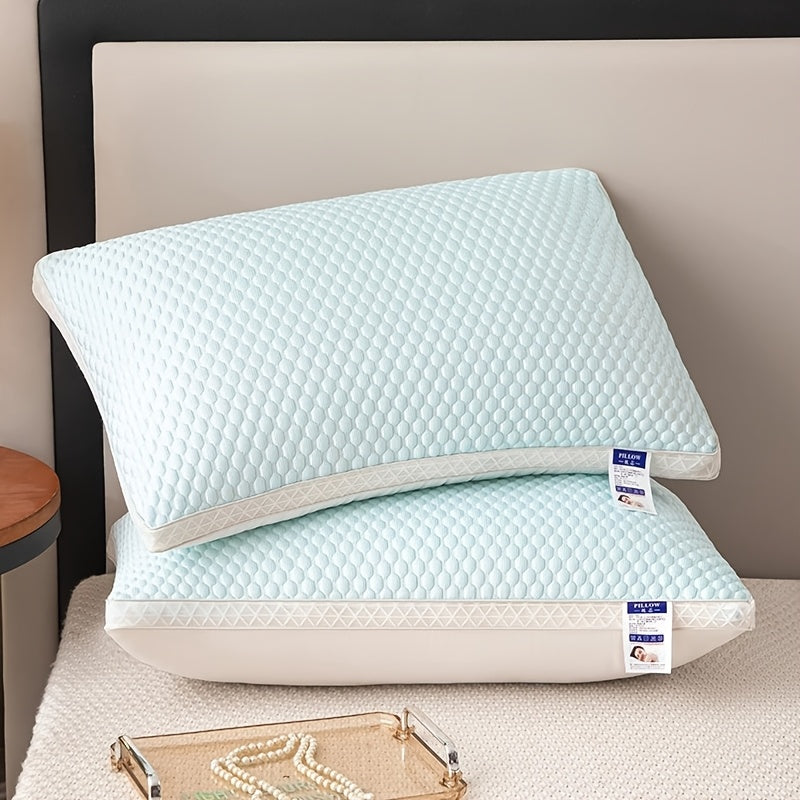 2pcs 3D Tactile Cool Ice Pillow Ice SPA Pillow Breathable Cervical Spine Cool Pillow High-end Hotel-grade Pillow Sleep Without Collapsing 3D Memory Rebound Technology Perfect Holiday Gift for Parents and Friends High-end gift