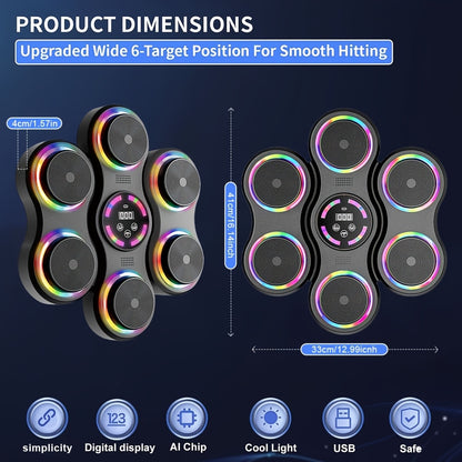 Best Gifts -Music Boxing Machine -9 Speed Modes Musical Music Boxing Machine with Music Boxes with Boxing Glove LED Light Electronic Boxing Machine with 9 Speed Modes And Counting Mode, Birthday Gifts, Boxing Bag, Boxing Punc