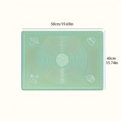 Extra-Thick Silicone Pastry Mat 50.04x39.88cm - BPA-Free, Non-Stick & Slip-Resistant for Baking, Pizza & Cake Dough - Ideal Kitchen Gadget