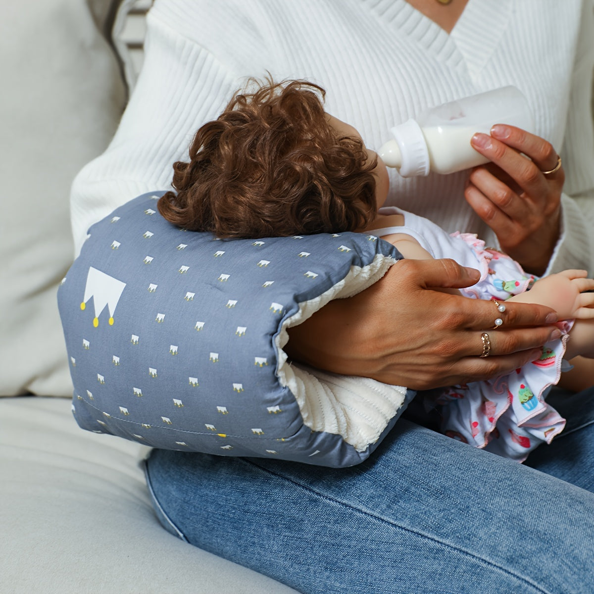 Cozy Cradle Arm Pillow, Nursing Pillow for Breastfeeding Support, Cozie Cradle Baby Pillow, Arm Pillow for Feeding Baby, Travel Nursing Pillow