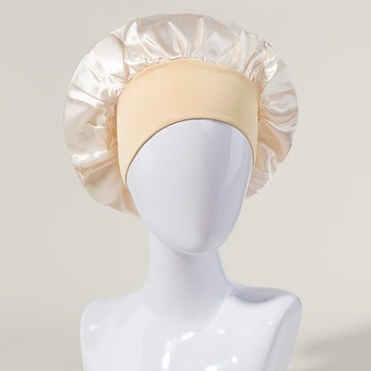 Sleep Bonnet, Soft Silk Bonnet With Elastic Band For Curly Hair, Satin Bonnet For Women Sleep Hair Care, Breathable Silk, Seven Colors Available 1piece Luxury Shower Cap For Women