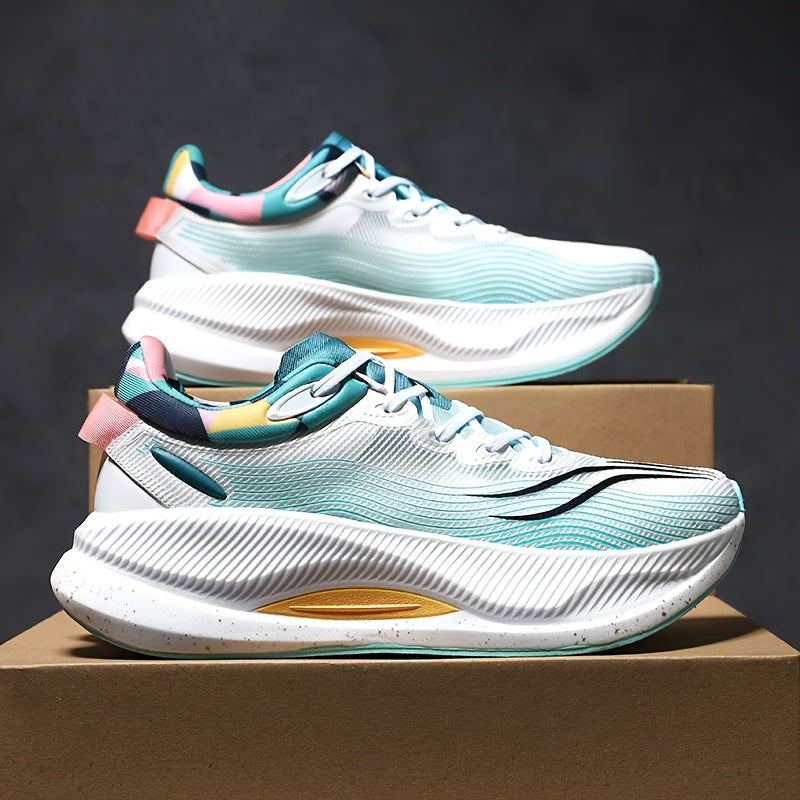 Ténis de corrida versáteis para homem e mulher - Ténis elegantes de cano baixo com fecho de cordões, topo em tecido leve e respirável, sola de borracha para treinos ao ar livre e no ginásio, ideais para corrida matinal e noturna e exercício no parque.