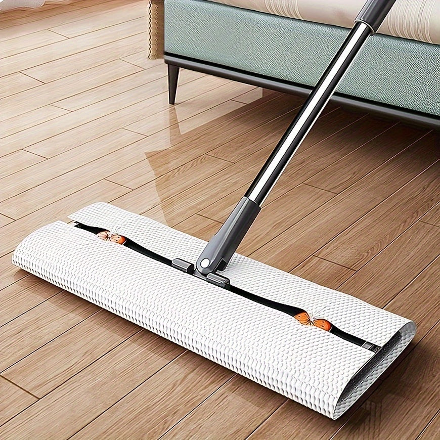 Joybos Flat Floor Mop and Bucket Set with Self-Cleaning System - Manual Squeeze Mop for Home and Office Use, ABS Material, Multisurface for Living Room, Bathroom, Kitchen, Glass Floors - No Electricity Needed