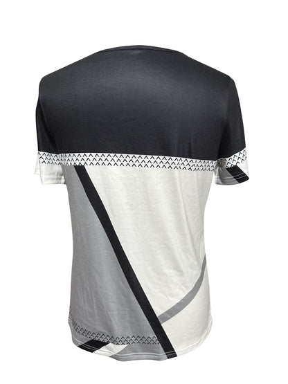 Color Block Crew Neck T-Shirt, Casual Short Sleeve T-Shirt For Spring & Summer, Women's Clothing