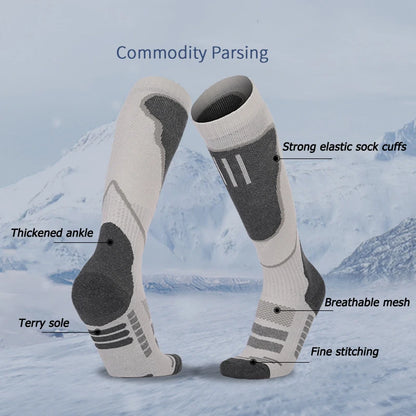 1 Pair Merino Wool Thermal Socks Men Women Winter Long Warm Compression Socks for Ski Hiking Snowboarding Climbing Sports Socks