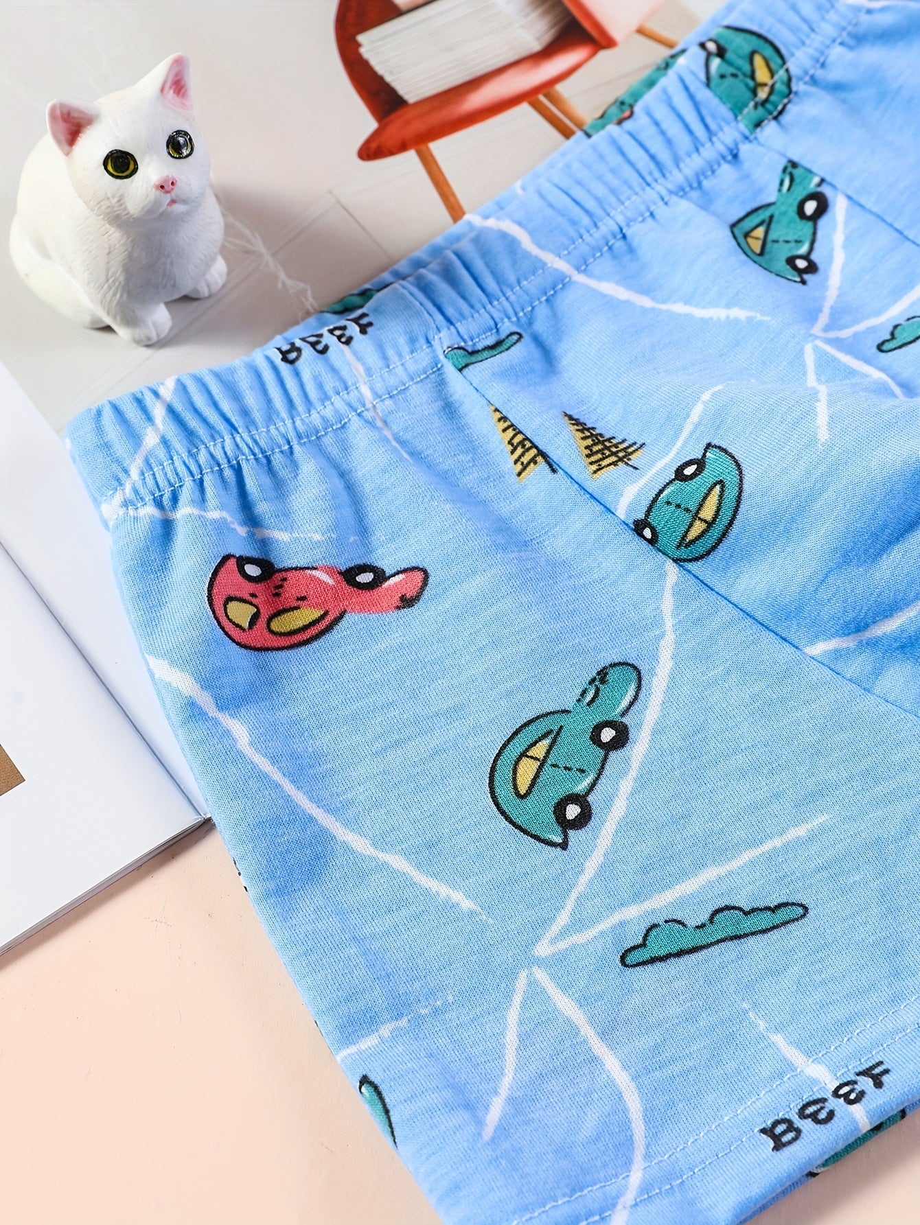 3pcs Toddler Kid Boys Underwear Soft Breathable Cartoon Car Pattern Comfy Boxers Briefs