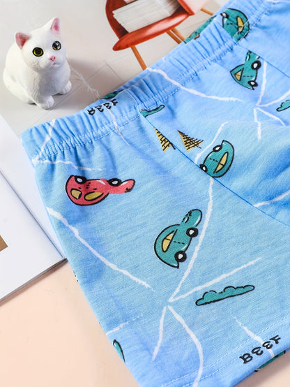 3pcs Toddler Kid Boys Underwear Soft Breathable Cartoon Car Pattern Comfy Boxers Briefs