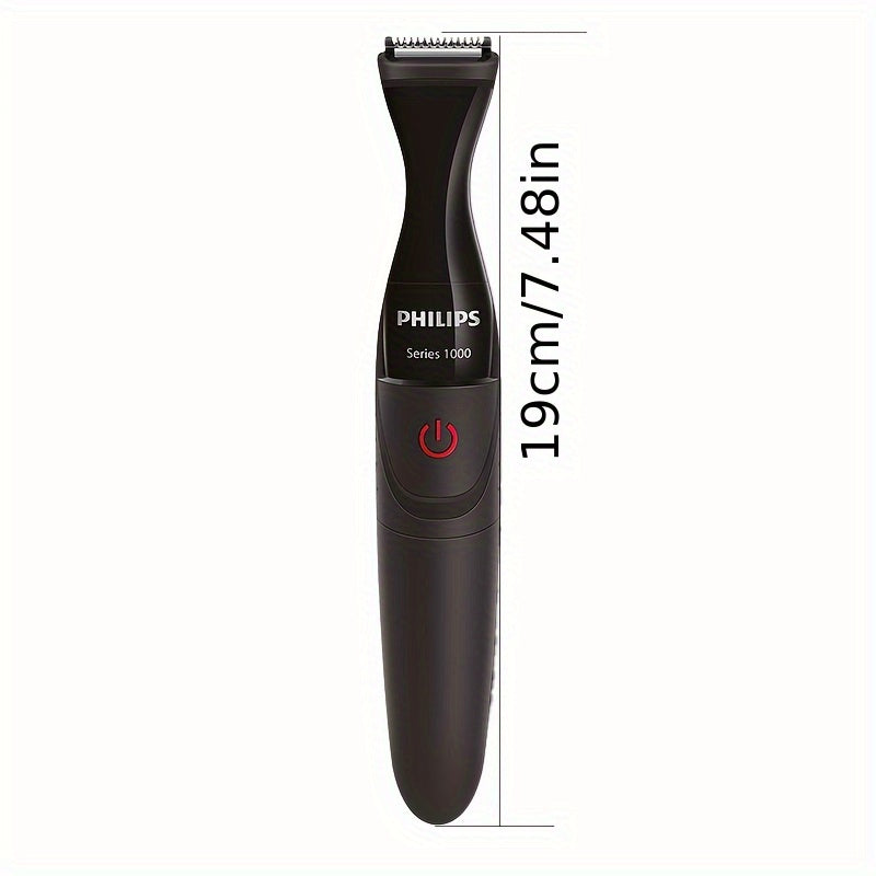 For Philips Multigroom Series 1000 MG1100 Electric Beard Trimmer - Multi-Functional Razor & Sideburn Trimmer with Dual Cut Technology, 3-Position Precision Comb, AA Battery Powered (Batteries Not Included), Ergonomic Design f