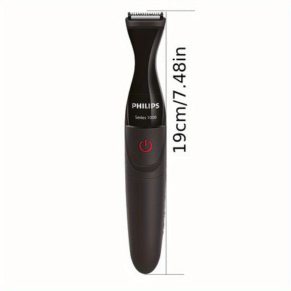 For Philips Multigroom Series 1000 MG1100 Electric Beard Trimmer - Multi-Functional Razor & Sideburn Trimmer with Dual Cut Technology, 3-Position Precision Comb, AA Battery Powered (Batteries Not Included), Ergonomic Design f