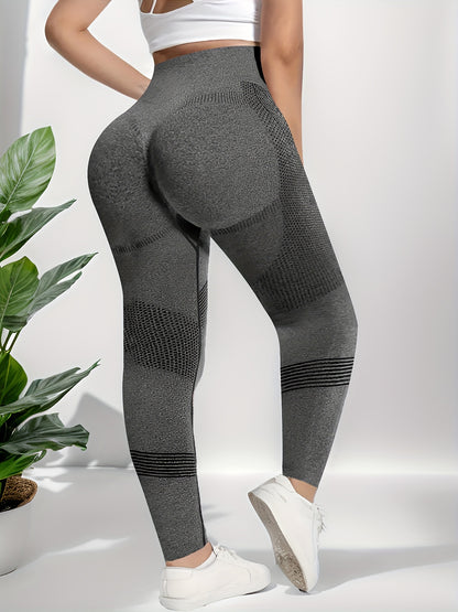 3 Packs Plus Size Simple Skinny Leggings, Casual High Waist Stretchy Leggings For Spring & Summer, Women's Plus Size Clothing