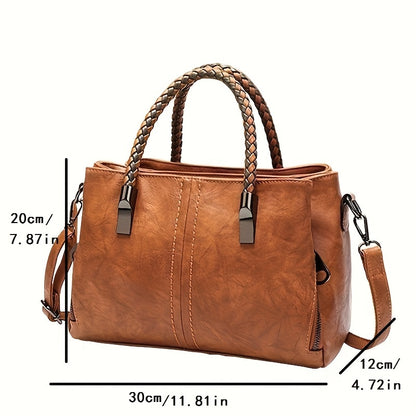 Big Bag 2025 Four Seasons Versatile Handbag Fashion Office Bag Texture Soft Boston Single Shoulder Crossover Large Capacity Women's Bag