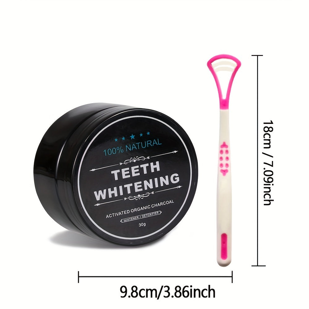100% Natural Activated Organic Charcoal Teeth Whitening Powder - Deep Clean, Fresh Breath, Suitable for Daily Use