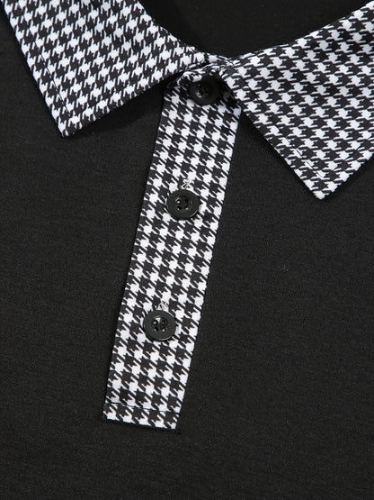 Men's Casual V-Neck Long Sleeve Rugby Shirt For Spring Autumn, Men's Clothing
