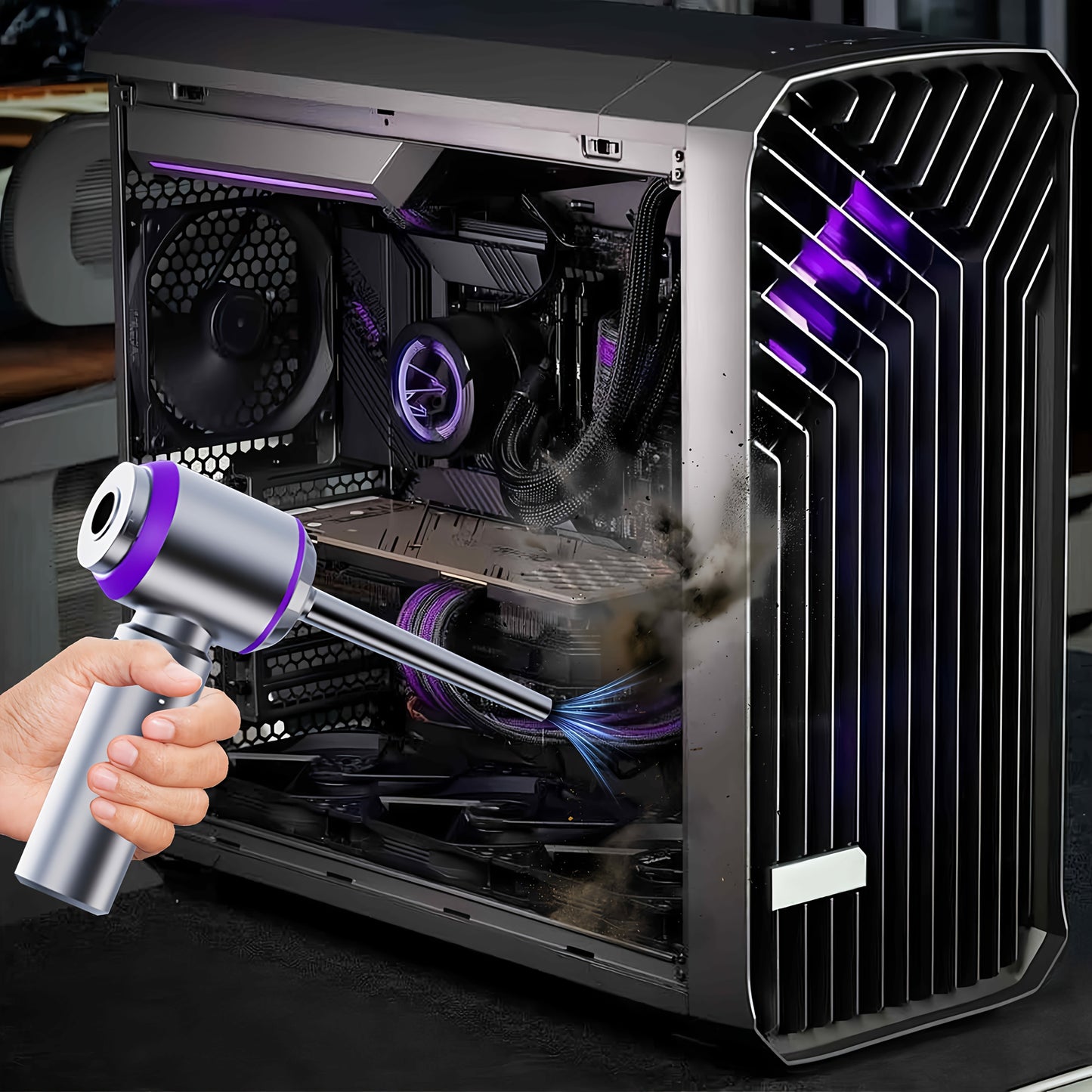 Portable Wireless Vacuum Cleaner 20000PA High-Power Mini Vacuum, 4-in-1 Compressor Air Blower and Pump Handheld Vacuum with Brushless Motor Suitable for Car, Home, Office, Camping, Computer Keyboard Laptop Dust Cleaning Tool