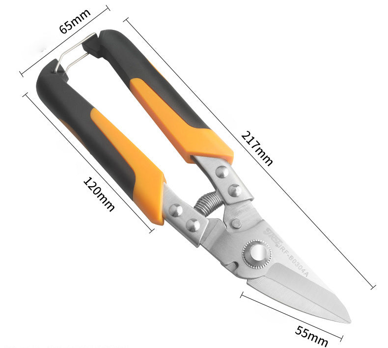 Professional Industrial Shears, JRF Stainless Steel Scissors, Tin Snips For Metal Sheet & PVC Pipe Cutting