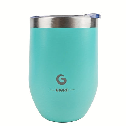 15oz Stainless Steel Travel Mug with Dual-Wall Vacuum Insulation, Leak-Proof Lid & Handle, 300ml, Personal Coffee Cup for Running, Gym, Office, Commuting - Dishwasher Safe, Hand Wash Only, No Battery Needed, Coffee Travel Mug