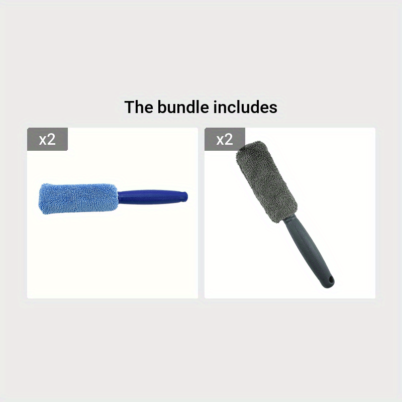 Car Wash Portable Microfiber Wheel Tire Rim Brush Car Wheel Wash Cleaning For Car With Plastic Handle Auto Washing Cleaner Tools