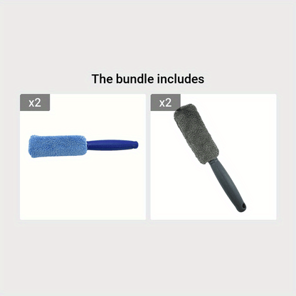 Car Wash Portable Microfiber Wheel Tire Rim Brush Car Wheel Wash Cleaning For Car With Plastic Handle Auto Washing Cleaner Tools