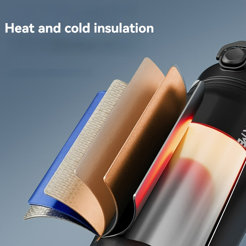 A 1500Ml Stainless Steel Thermos That Keeps Drinks Cold for 24 Hours, Is Leak-Proof, And Free of BPA, Featuring a Portable Handle. It'S an Ideal Gift for Outdoor Activities, Camping, Hiking, And Perfect for Valentine'S Day, M