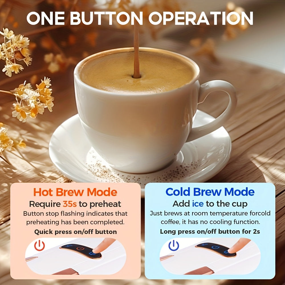 Máquina de café multifuncional em cápsulas CAFELFFE | Máquina de expresso italiana | Uso quente e frio | Aquecimento rápido | Compatível com cápsulas NES, DG e ESEpod | Máquina de café automática para casa e escritório | Ótima opção de presente para D