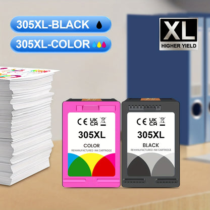 305XL Ink Cartridges Replacement for HP 305 XL, Remanufactured for HP 2700, 2700e, 2752, 2752e, 2742, 2755, 4100, 4100e, 4152, 4155e, 6000, 6055, 6400, 6458, 6458e, Printer, Ink Cartridges For Printers, Printer Supplies, Offi