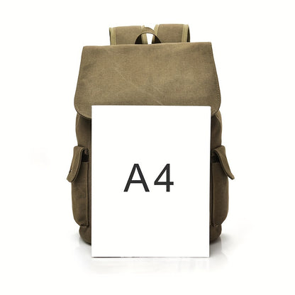 Fashionable Trendy Backpack, Casual Canvas Bag, College Style Travel Backpack Student Schoolbag