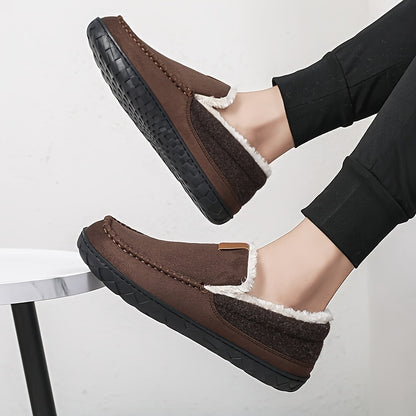 SKYGRASS Unisex Slip-On Slippers - Thick Cushioned EVA Sole, Soft Fabric Upper & Lining, Round Toe Design for Indoor/Outdoor Use - Winter Warmth, Casual Comfort - Ideal Gift for Men & Women, Indoor Slippers, Indoor Footwear,