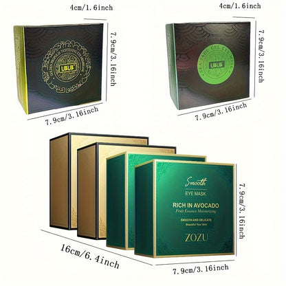 60pcs Moisturizing And Lifting Eye Masks For - Avocado And Golden Eye Patches For Firming And Tightening Under Eye Skin
