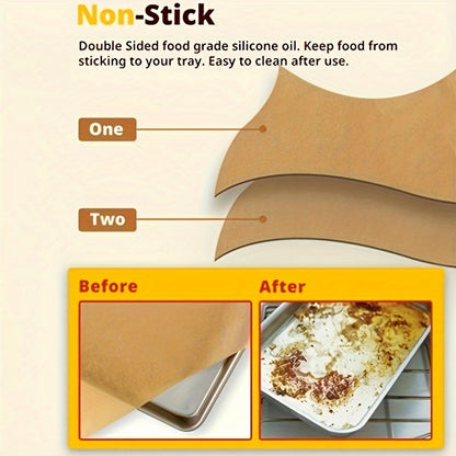 100 Sheets 30.48x40.64 cm Precut Baking Paper - Nonstick Grease-Resistant Multi-Purpose Kitchen Paper for Baking, Cooking, Frying & Food Prep - Heavy-Duty &, Cooking Liner, Convenient Size, Foodsafe Material, Professional Che