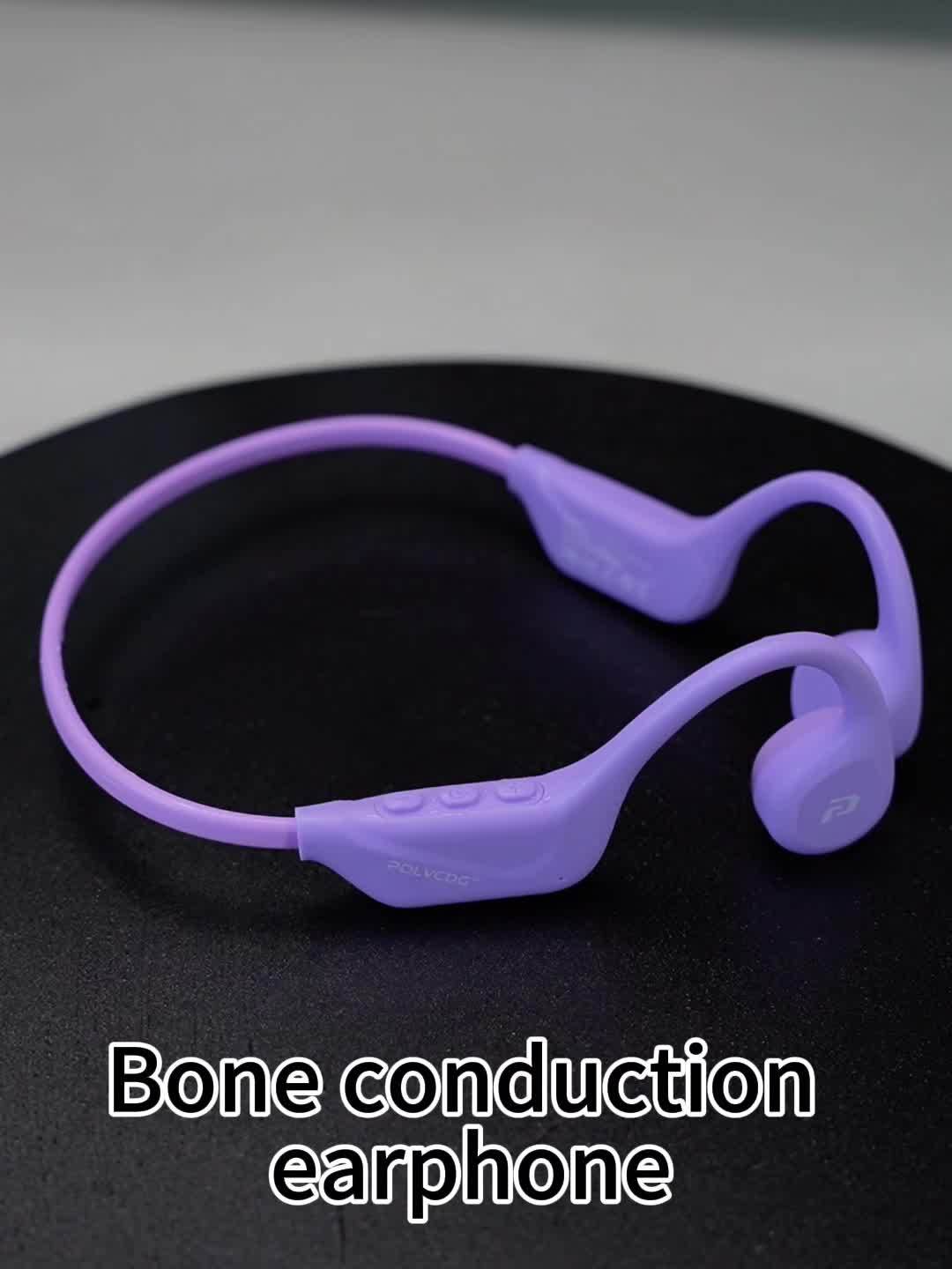 POLVCDG Audio Wireless Bone Conduction Headset - IPX5, Long Battery Life, Open Design, Signal Stability, Noise Isolation, Push Button Control, Tangle-Free Cable, Type-C Charging, Compatible with Cellphones, Sports Headphones