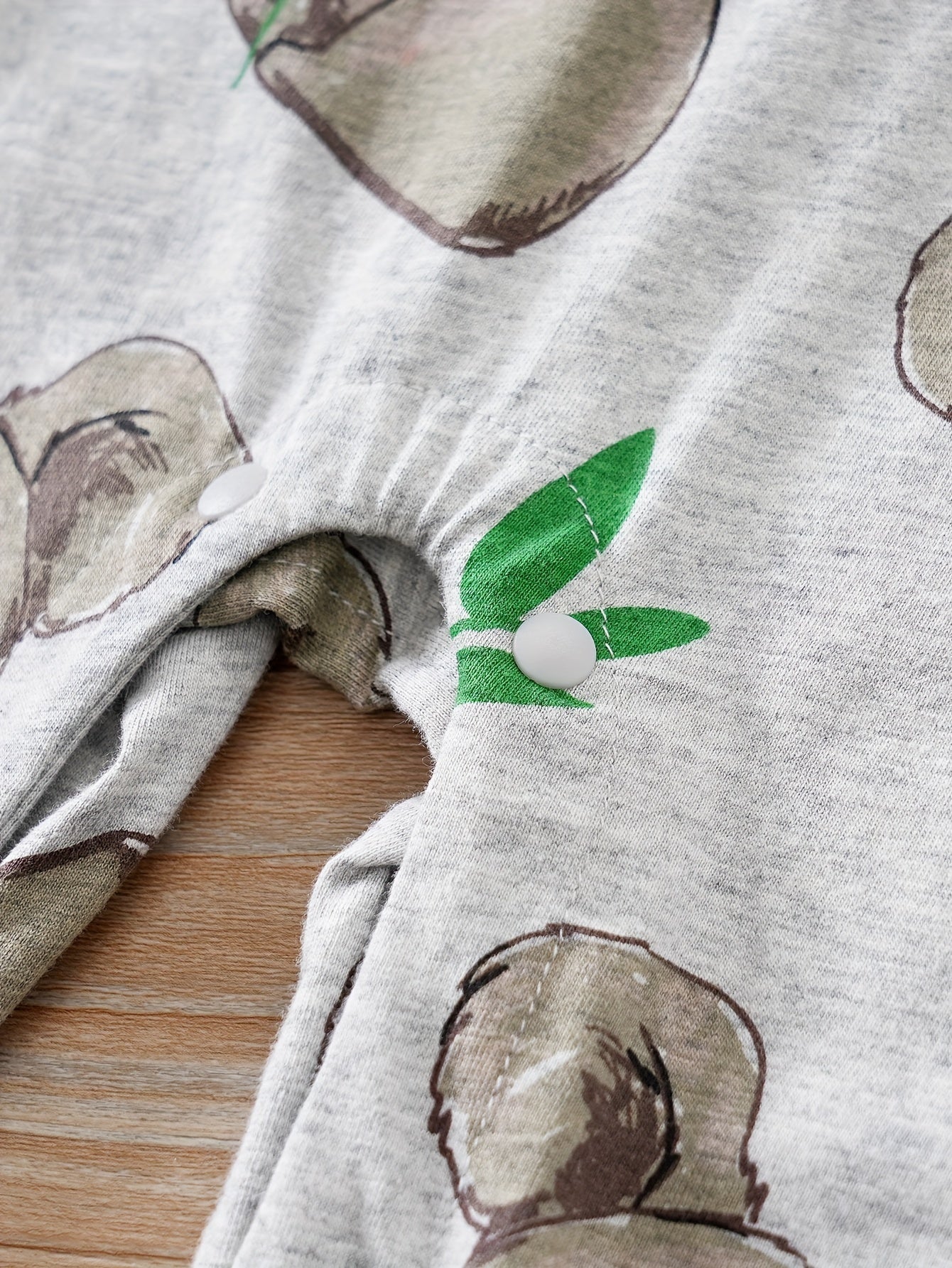 Baby Cute Cartoon Koala Long Sleeve Crew Neck Rompers