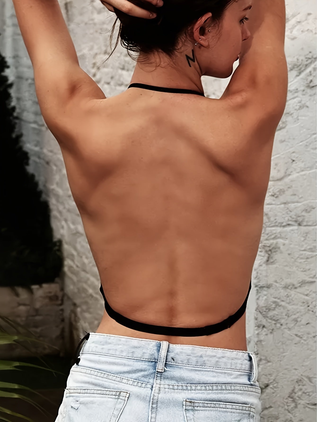 2pcs Seamless U-Backless Sports Bra Set, Breathable Comfortable Crop Top With Adjustable Straps For Yoga And Fitness