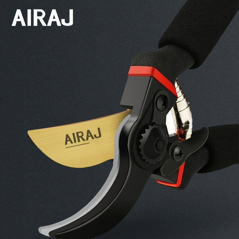 Tesoura de poda manual AIRAJ Heavy Duty - Ultra-afiada e durável, com pega ergonómica antiderrapante para ramos e flores.