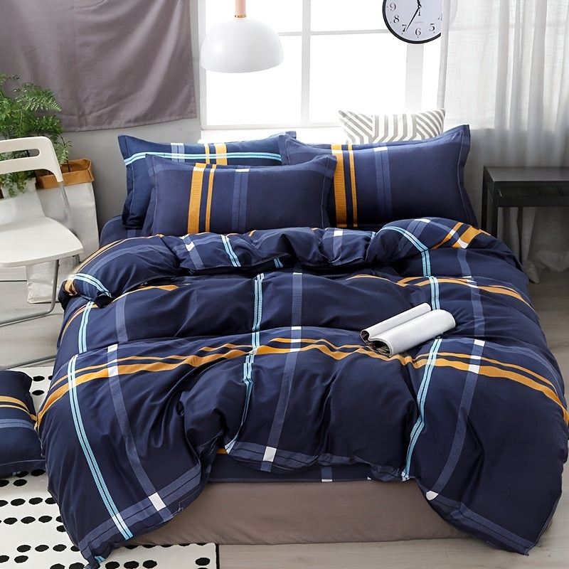 Enxoval de cama novo, confortável e respirável, com 4 peças (2 fronhas, 1 capa de edredão, 1 lençol) - True Love Forever