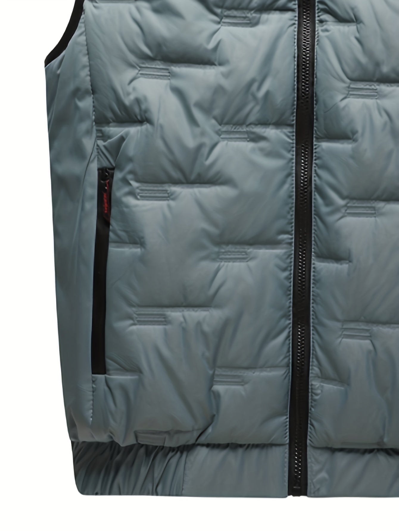 Colete térmico com capuz para homem moderno para o outono/inverno, estilo casaco casual sem mangas.