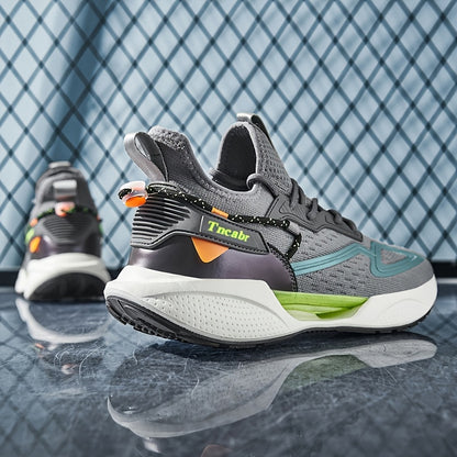 2026 Summer New Knit Men's Casual Shoes, Elastic Shock-Absorbing Sports Sneakers for Students - Trendy and Versatile Running Shoes