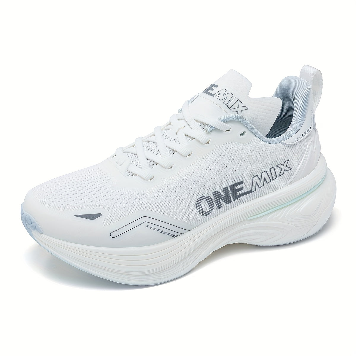 ONEMIX White Whale Running Shoes - Stable Support, Shock-Absorbing, Double Support for Stable Running Posture, Breathable Mesh Upper, Non-Slip Sole, Ideal for Running, Fitness Training, Hiking, and Daily Exercises, Stability