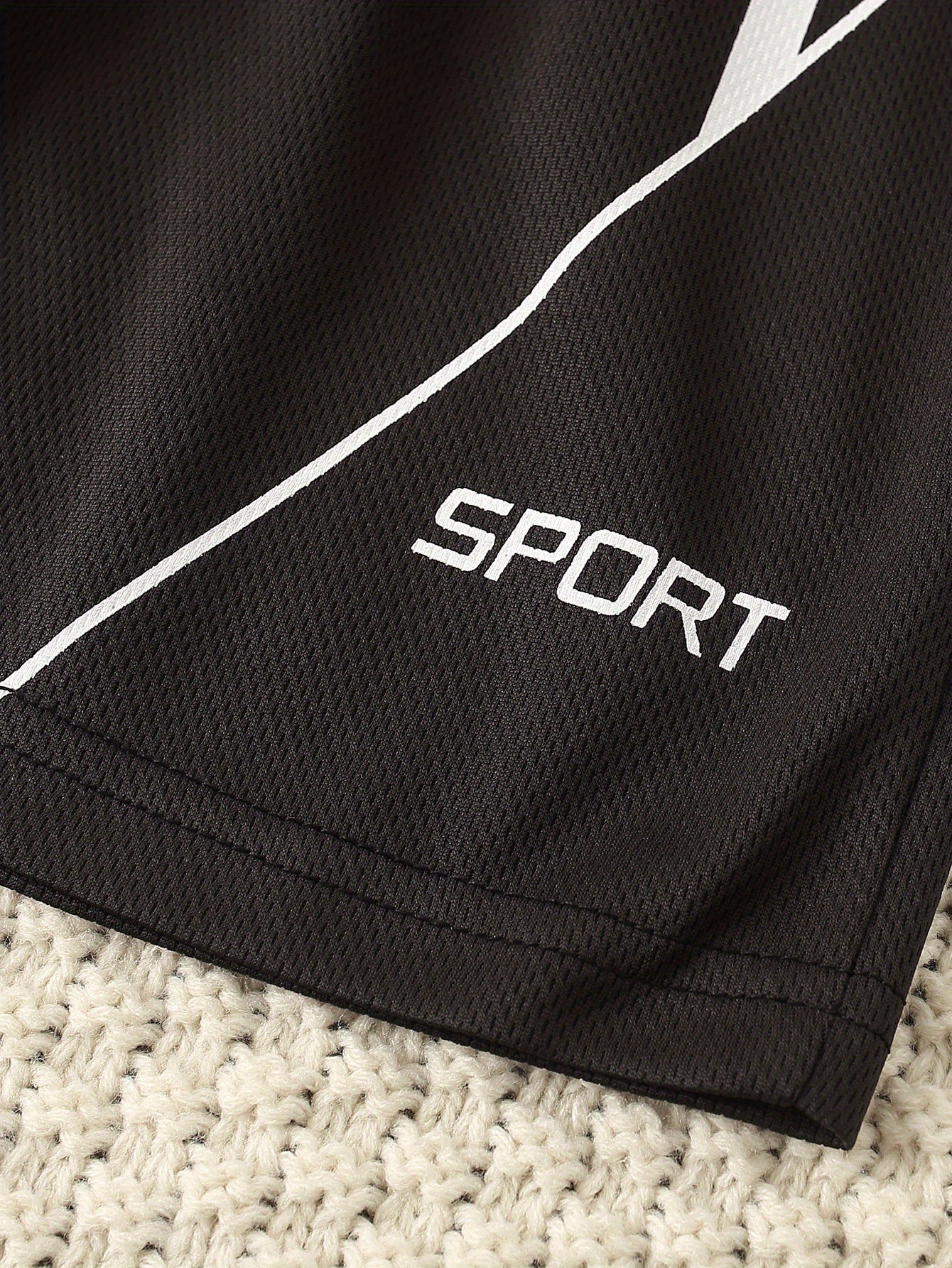 2pcs Boy's "Sport" Outfit Short Sleeves Round Neck T-shirt & Shorts Casual For Summer Daily And Outdoor Wear