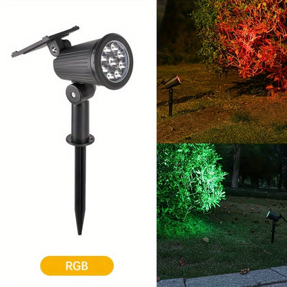 Solar Spot Lights Outdoor, Adjustable Auto On/Off Flag Pole Lights, Landscape LED Lighting Ground Light for Garden Pool Tree Pond and Yard