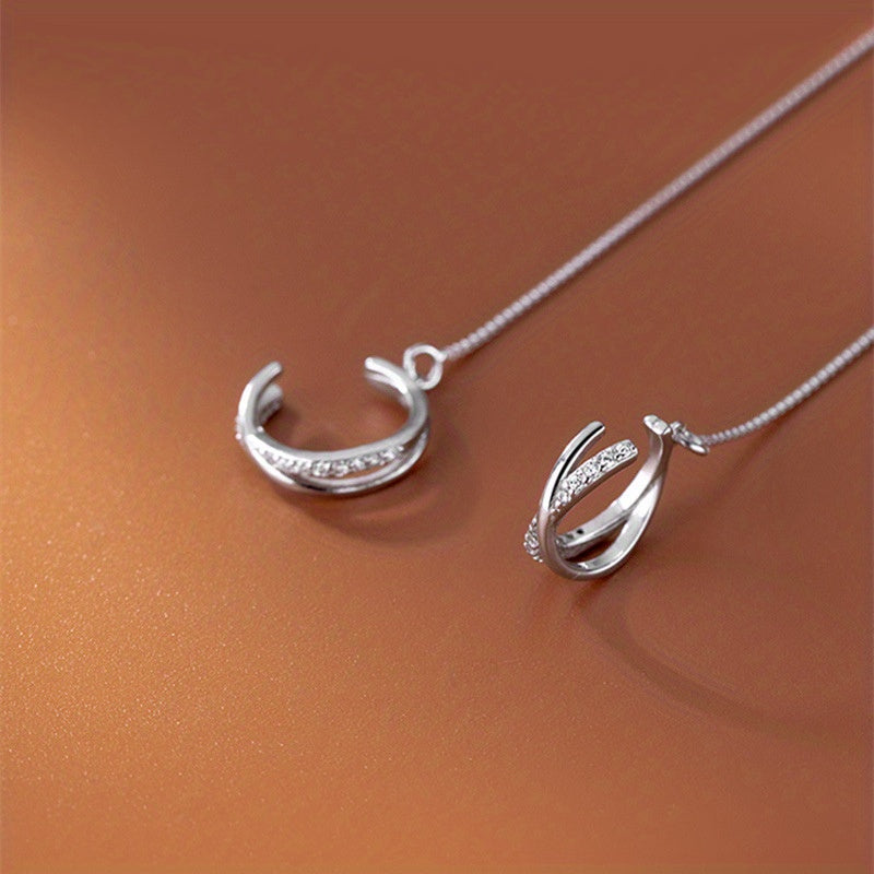 Brincos de pressão com zircónias brilhantes, estilo sexy, em cobre, joia requintada para presente feminino, perfeitos para uso diário e casual.