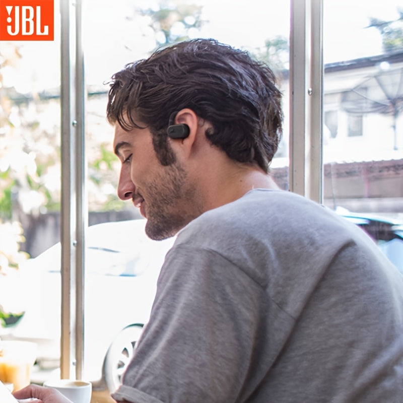 2024 New JBL Soundgear sense Open Wireless Earphones Bone Conduction Sports Running Headphones, Wireless Earbuds, HIFI Sound Quality, HD Calling, 1200mAh Rechargeable Battery, Wireless Connectivity