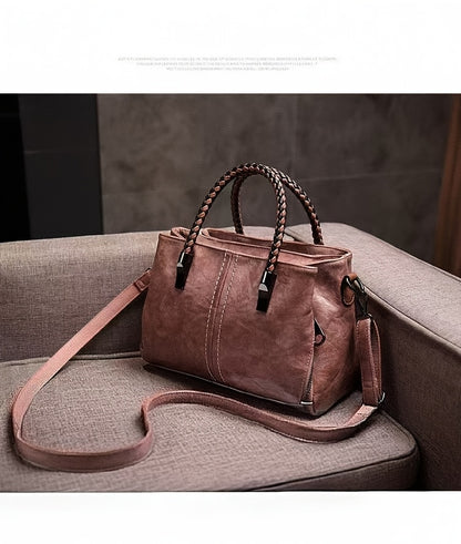 Big Bag 2025 Four Seasons Versatile Handbag Fashion Office Bag Texture Soft Boston Single Shoulder Crossover Large Capacity Women's Bag