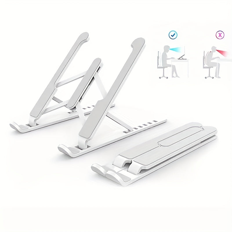 2023 New Upgraded Laptop Stand 12"-15.6"Universal Lightweight Plastic Alloy Folding Angle Adjustable Heat Pipe 24.2*4.5cm Aluminum 12-16"CN; GUA N/A Convenient And Portable