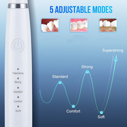 Six-In-One Electric Toothbrush Kit Designed for Portability, Featuring a Gentle Brush Head And a Teeth Scaling Beauty Tool. Effortless to Operate, It'S Tailored Just for You: Achieve Your Ideal Smile.