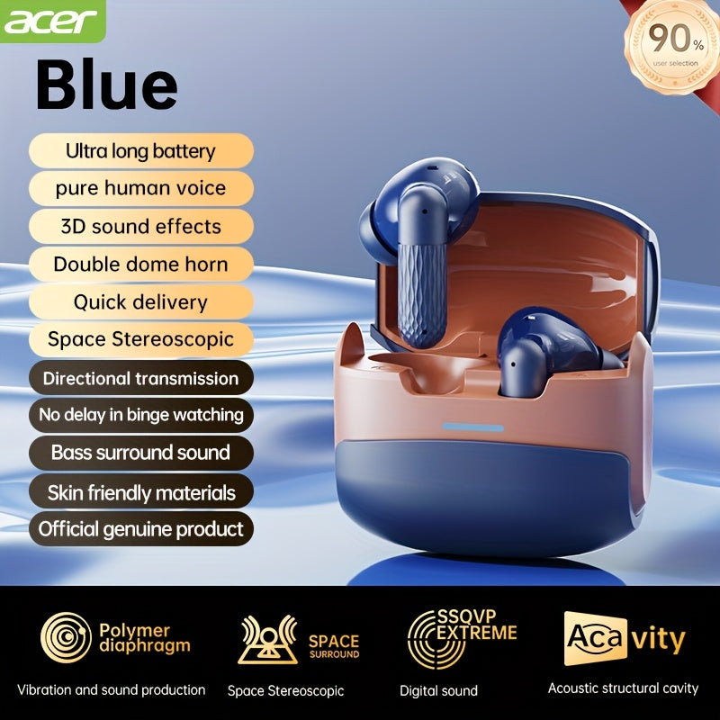 Acer OHR548 Pro Wireless Headphones | Wireless Active Noise Cancelling Headphones | Stereo | Deep Bass | Low Call Latency | Comfortable Wearing (Study/Business/Sports/Gym/Travel) | Compatible with (Mobile Phones/Tablets/Lapto